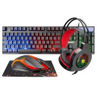 EVEREST KMK-91 ECO Gökkuşağı Aydınlatmalı USB Gaming Combo 4 in 1 Set Klavye+Mouse+Pad+Kulaklık